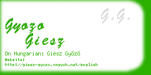 gyozo giesz business card